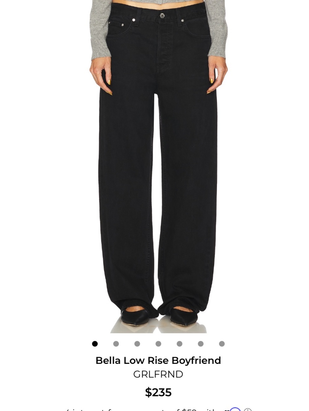 GRLFRND Bella Low Rise Boyfriend Jean